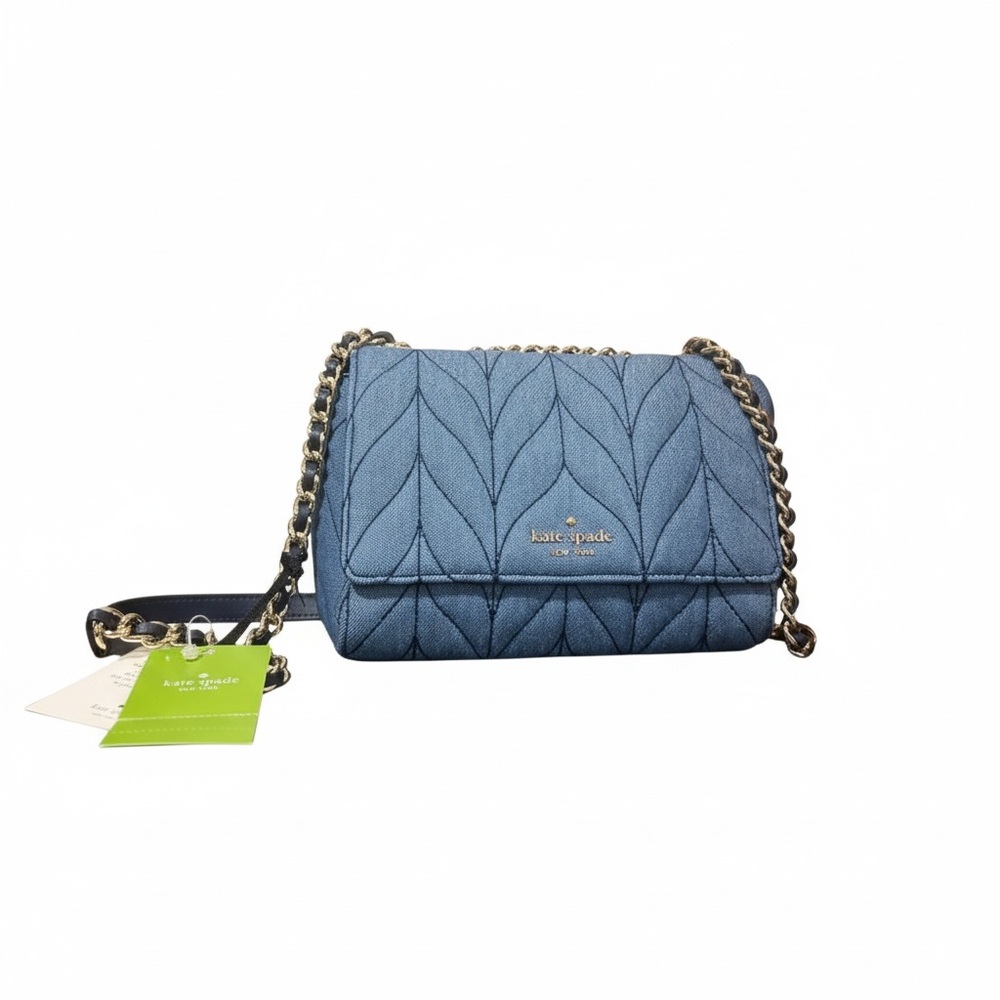 🔻Kate Spade Briar Lane Quilted Denim Mini Emersen Crossbody NWT